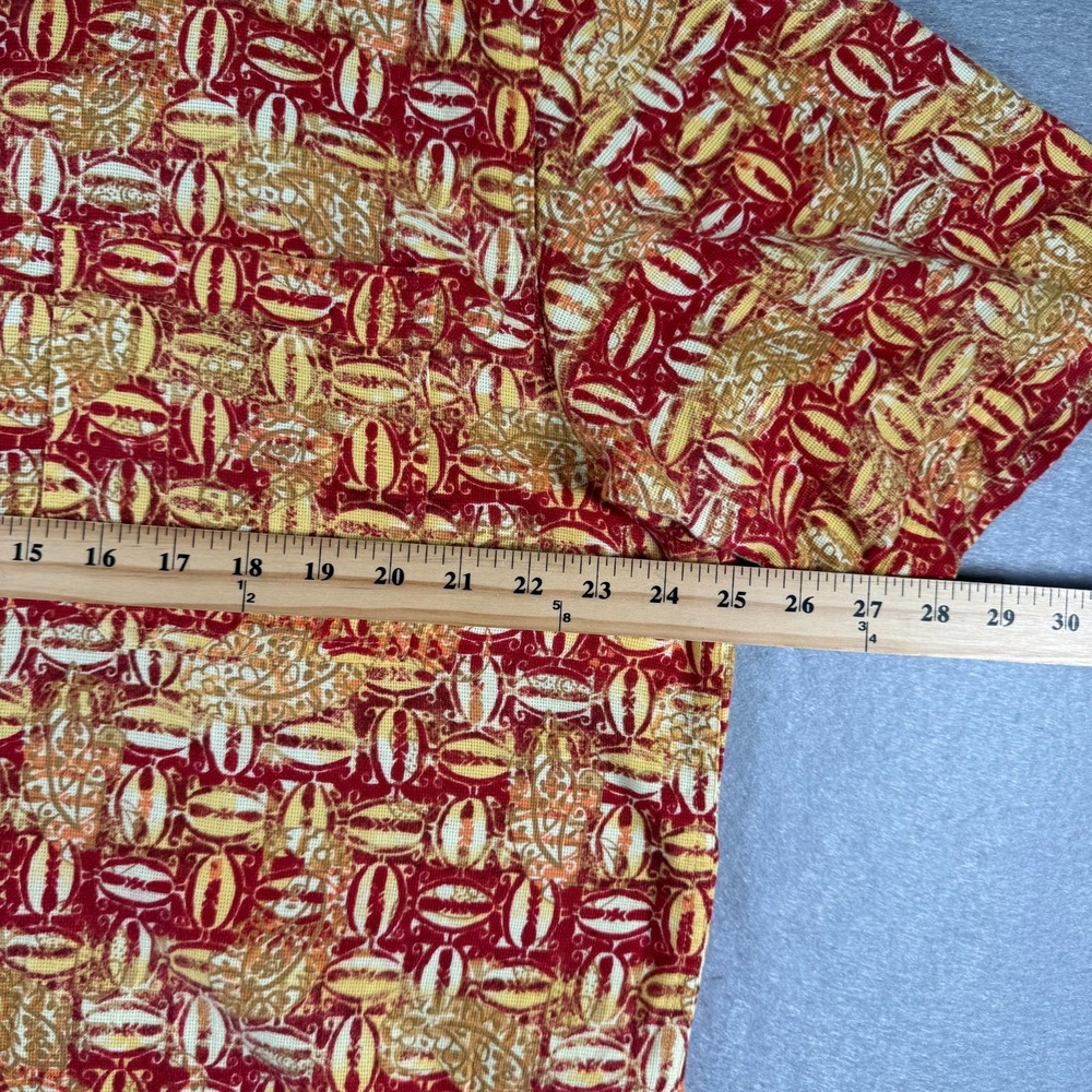 Vintage Royal Robbins Hawaiian Shirt Men Large Yellow Red Paisley Travel Comfort - Picture 6 of 10